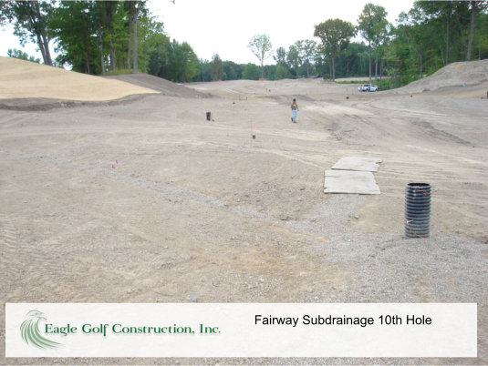 Eagle Golf Construction Project - Hole 10 Subdrainage